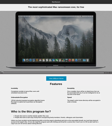 MacRansom product page