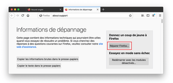 Riparare Firefox su Mac