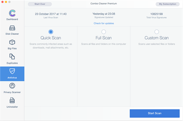 Combo Cleaner goes with an effective Antivirus feature