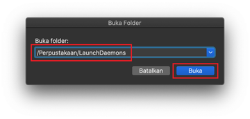Menuju /Perpustakaan/LaunchDaemons Menuju /Perpustakaan/LaunchDaemons