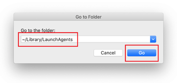 Open /Library/LaunchAgents directory