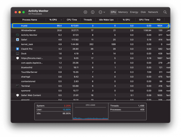 Trustd daemon using almost all CPU capacity on Mac