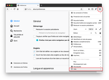 Ouvrez Firefox et allez dans Aide