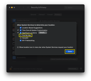 Re-enable disabled options after restart