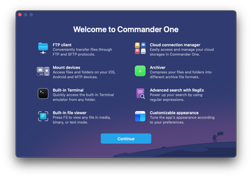 Commander One interface shown during testing Commander One interface shown during testing