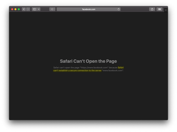 ‘Safari can’t establish a secure connection’ error
