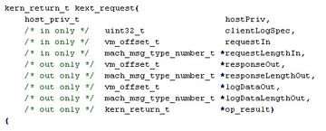 kext_request API kext_request API