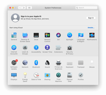 Open System Preferences