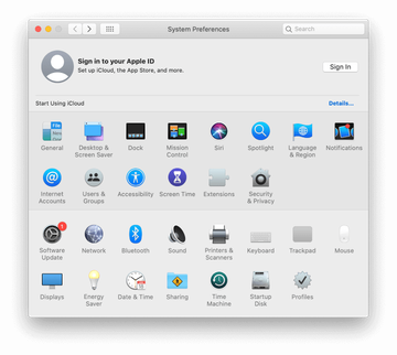 Open System Preferences Open System Preferences