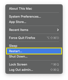 Step 3: Restart the Mac