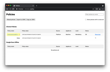ExtensionInstallForcelist malware-added policy in Chrome on Mac ExtensionInstallForcelist malware-added policy in Chrome on Mac