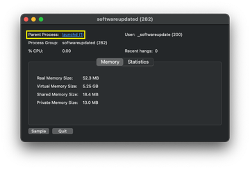 softwareupdated listed in System Settings Software Update as the active update process softwareupdated listed in System Settings Software Update as the active update process