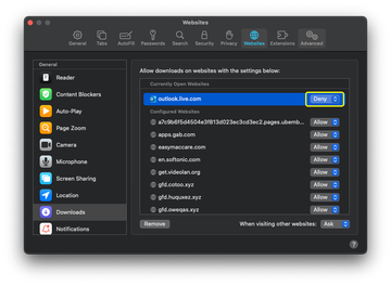 Denying downloads for Outlook web page as a temporary workaround Denying downloads for Outlook web page as a temporary workaround