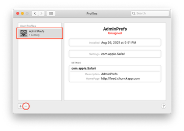 Remove malicious configuration profile from Mac Remove malicious configuration profile from Mac
