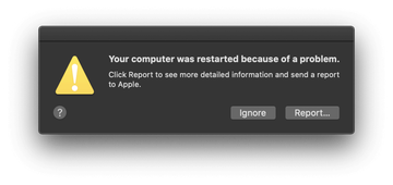 ‘Your computer was restarted because of a problem’ Mac alert