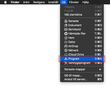 Gå till Program-skärmen på Mac Gå till Program-skärmen på Mac