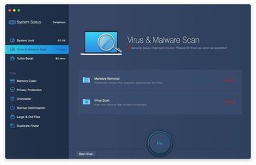 Virus & Malware Scan option of MacBooster 8