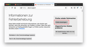 Firefox auf dem Mac neu starten