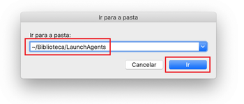 Abrir diretório ~/Biblioteca/LaunchAgents