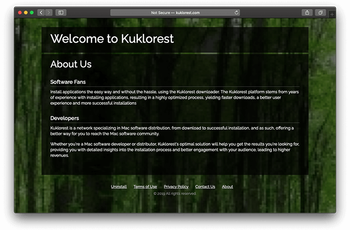 Web page of the dodgy service behind Kuklorest