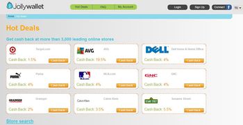 The catchy site of Jollywallet app