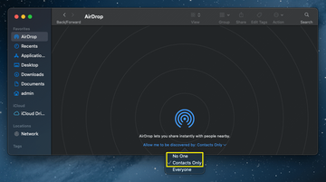 Adjust AirDrop