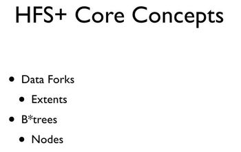 HFS+ Core Concepts