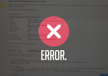 Remove “Safari cannot be opened because of a problem” error on Mac