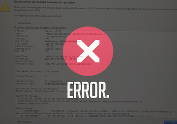 Remove “Safari cannot be opened because of a problem” error on Mac