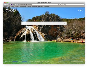 مع فيروس إعادة توجيه لمحرك البحث Yahoo على جهاز Mac، فإن المستخدم عالق مع زيارات غير مرغوب فيها إلى 