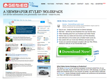 Genieo marketed as a personalized homepage tool Genieo marketed as a personalized homepage tool