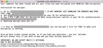 KeRanger Mac ransomware drops a note with demands