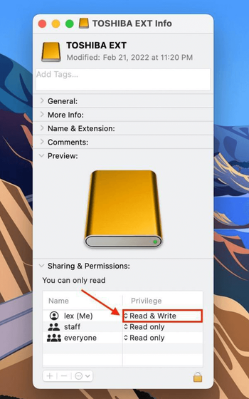 Customize permission settings