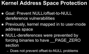 Kernel Address Space Protection