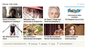 Taboola ads injected into a web page Taboola ads injected into a web page