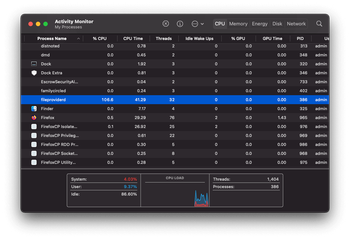 fileproviderd using over 100% CPU on Mac