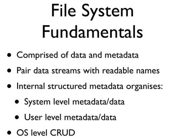 File System Fundamentals