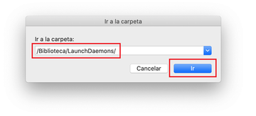 Vaya a /Biblioteca/LaunchDaemons