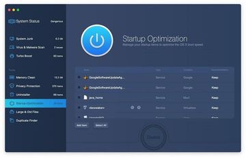 Startup Optimization module goes with handy recommendations