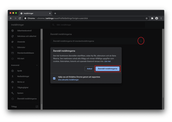 Så här återställer du inställningarna i Chrome på Mac