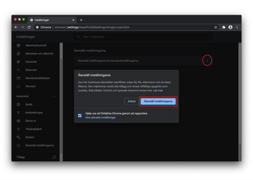 Så här återställer du inställningarna i Chrome på Mac