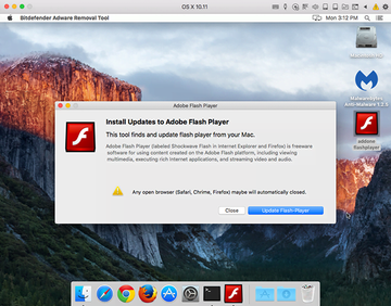 Fake Adobe Flash Player update prompt by MacDownloader virus