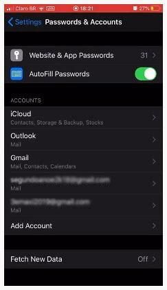  Find malicious account in iPhone settings