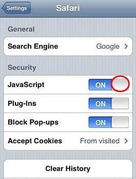 JavaScript Safari JavaScript Safari
