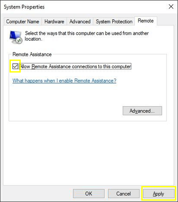 Allow remote connections on PC