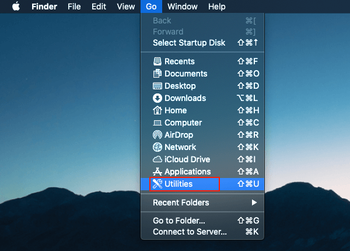 Select ‘Utilities’