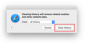 Select all history to clear