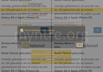 Remove myntre.org telenet spam from iPhone, iPad and Mac