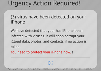 Get rid of iPhone virus warning popup scam