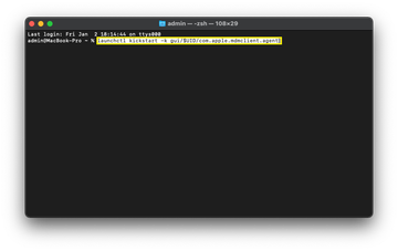 Restart the per-user agent